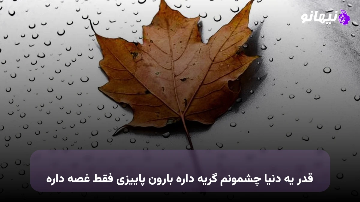 دانلود آهنگ قدر یه دنیا چشمونم گریه داره بارون پاییزی فقط غصه داره 